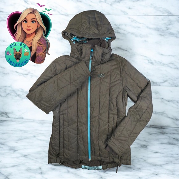 Helly Hansen Quilted‎ Puffer Jacket Women's Large H2Flow Recco Ski Snow Coat